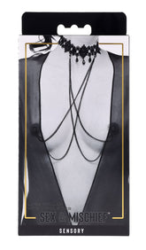 Lace Collar With Nipple Ties